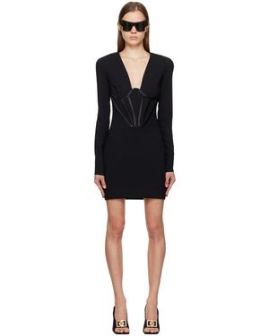 Versace Black Corset Mini Dress