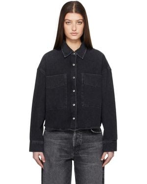 Agolde Myah Denim Shirt - Black