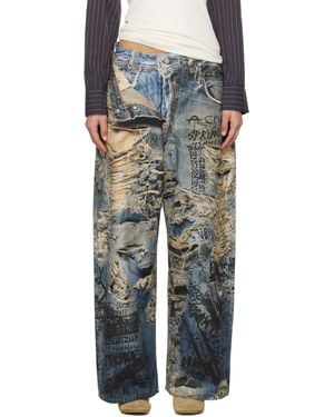 Acne Studios ブルー 2023 スーパー バギーフィット ジーンズ - ブラック