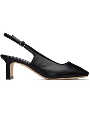 Aeyde Liza Slingback Heels - Black