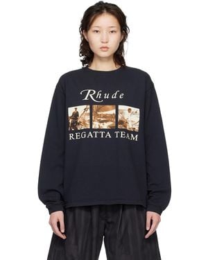Rhude Usvi Regatta Tour Ls T-Shirt - Blue