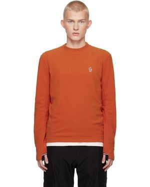 Moncler ストレッチ フリース スウェットシャツ - オレンジ