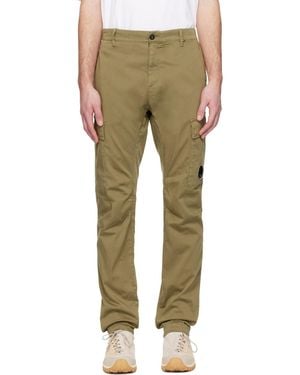 C.P. Company Stretch Sateen Ergonomic Lens Cargo Trousers - Multicolour
