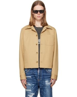 Amiri Script Collar Shirt Jacket - Natural
