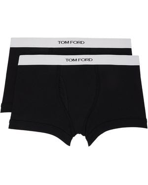Tom Ford Two-Pack Cotton Boxer Briefs - Black