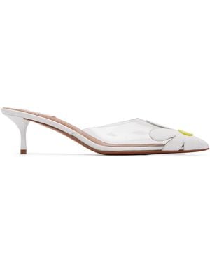 Alaïa Bloom Mule Heels - White