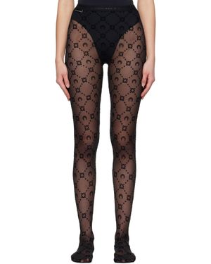 【MARINE SERRE】モノグラムタイツ Moon Diamant Mesh Jacquard Tights • Marine Serre