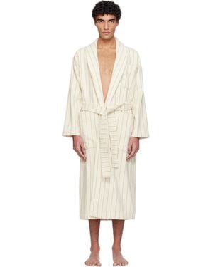 Tekla Off- & Terry Classic Bathrobe - White