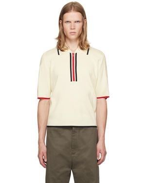 Thom Browne Off- Virgin Wool Polo - Natural