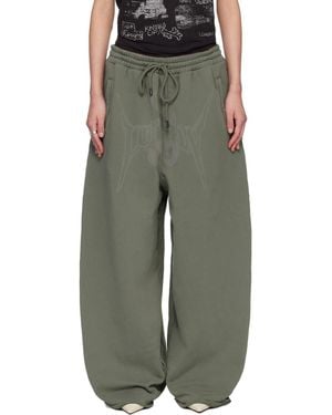 Lu'u Dan Raw-Cut Bontan Joggers - Green