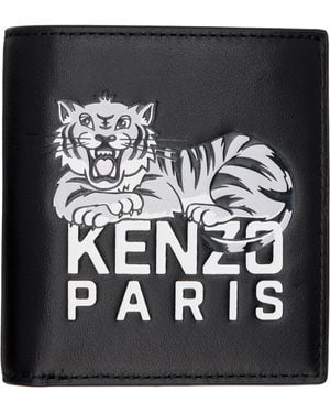 KENZO Paris Varsity Mini Fold Wallet - Black