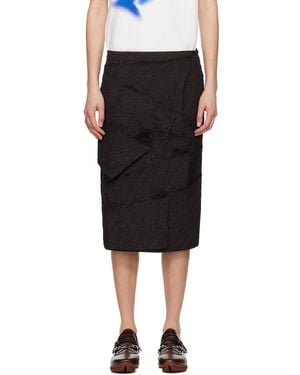 Adererror Raw Edge Midi Skirt - Black