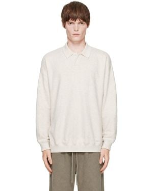 Fear Of God Off- Eternal Fleece Polo - White