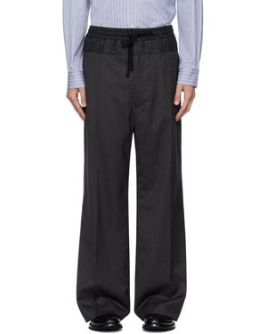 Junya Watanabe Pinstripe Trousers - Black