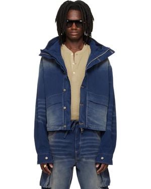 424 Cropped Parka - Blue