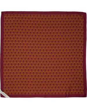 Willy Chavarria Burgundy Silk Scarf - Brown