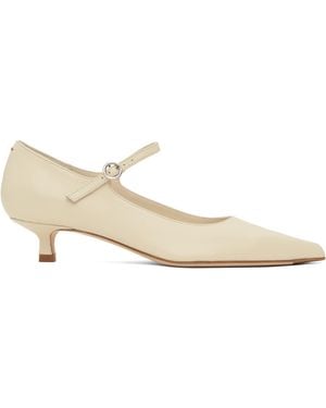Aeyde Off- Polina Nappa Leather Heels - Black