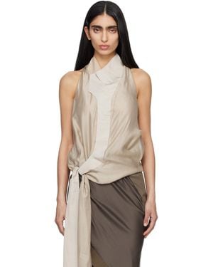 Entire studios Taupe Fluid Top - Multicolor