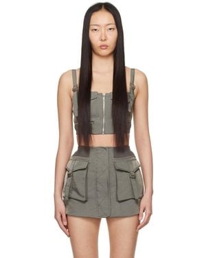 Dion Lee Khaki Aviator Camisole - Black