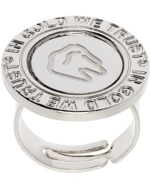 In Gold We Trust Ssense Exclusive Signet Ring - Metallic