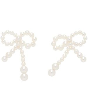 Sophie Bille Brahe ホワイト Rosette De Perles ピアス - ブラック