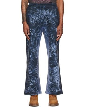 we11done Tattoo Printed Sweatpants - Blue
