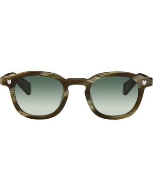 Maison Kitsuné Khaki A. Society Edition Camille Sunglasses - Black
