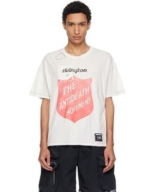 RIVINGTON roi Rebis Off- 'Anti Death' Tyler T-Shirt - Red