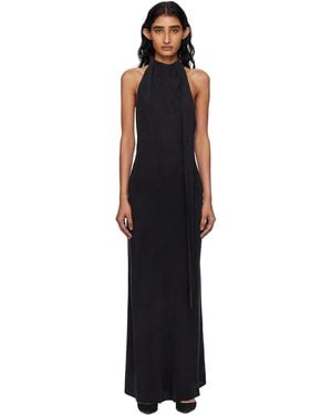 St. Agni Bias Scarf Maxi Dress - Black