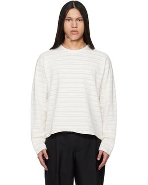 mfpen Off- Round Neck Jumper - White