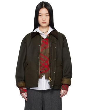 Barbour カーキ Transport Wax ジャケット - ブラック