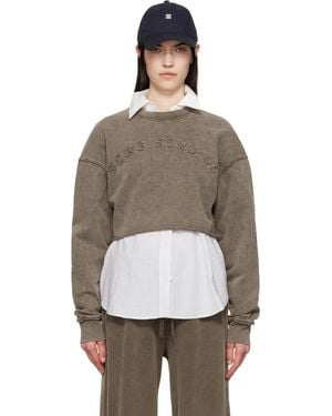 Acne Studios Cropped Logo Sweatshirt - Brown