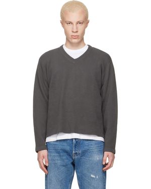 Lady White Co. Cropped V-Neck Jumper - Black