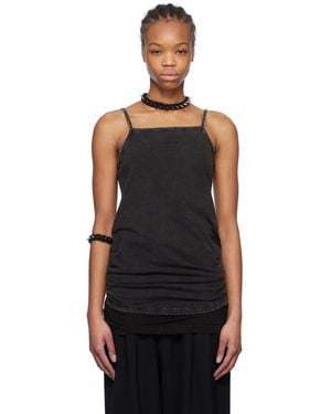 we11done Layered Sleeveless Tank Top - Black