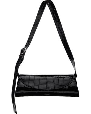 Jil Sander Petit Sac Noir À Boucle Cannolo