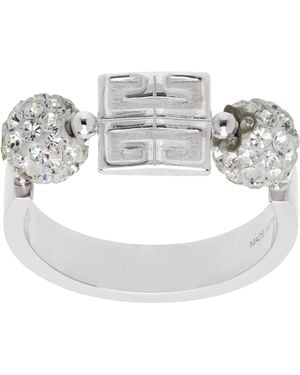 Givenchy 4G Metal & Crystal Ring - Metallic
