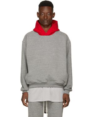 Fear Of God Grey & Red Everyday Hoodie