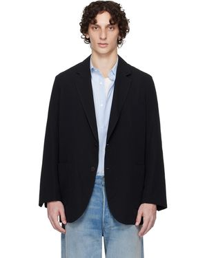 AURALEE Light Cotton Wool Viyella Blazer - Black