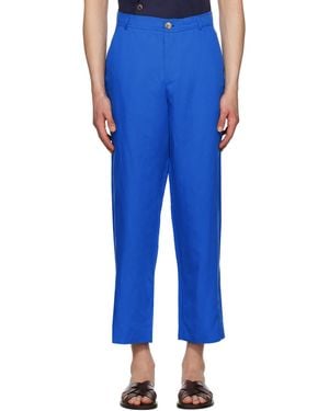 King & Tuckfield Loose Trousers - Blue