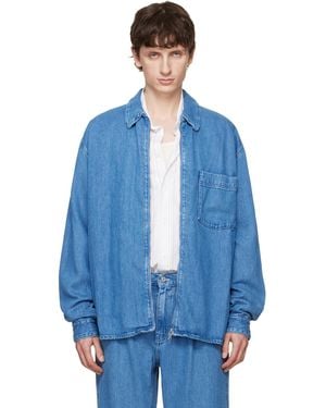 Won Hundred Zayne Denim Zip Shirt - Blue
