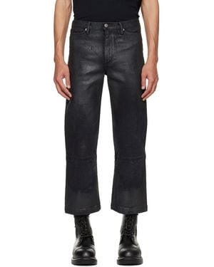 HYACYN Etteragic Denim Washed Waxed Jeans - Black