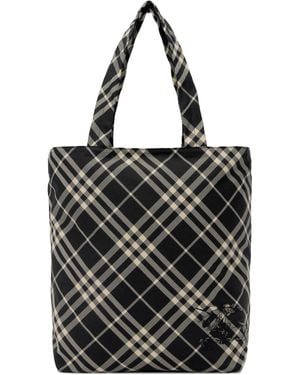 Burberry ブラック チェック トートバッグ
