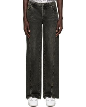 AVAVAV Straight Stonewash Jeans - Black