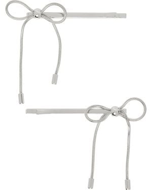 Marland Backus Bow Hair Pins Set - White