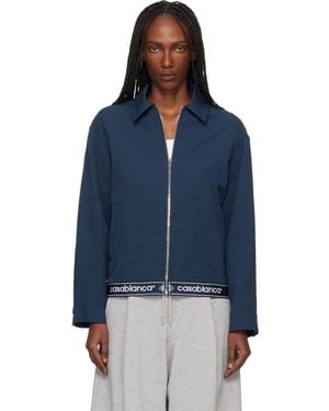 CASABLANCA Wool Suit Jacket - Blue