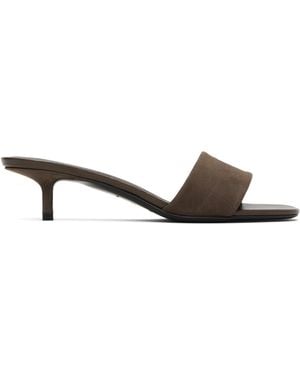 Loulou de Saison Sarafina Kitten Mule Heeled Sandals - Black