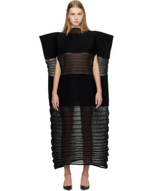 Issey Miyake Moving Knit Maxi Dress - Black