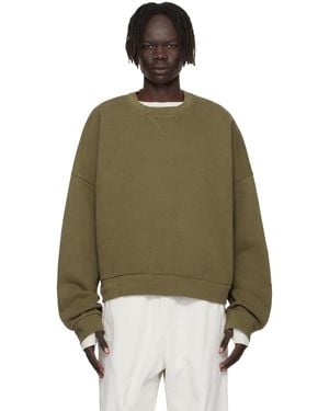 Entire studios Khaki Box Crew Sweatshirt - Green