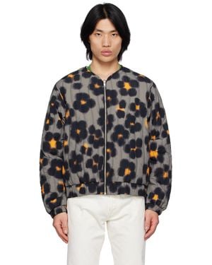 KENZO Black Paris Hana Leopard Reversible Bomber Jacket