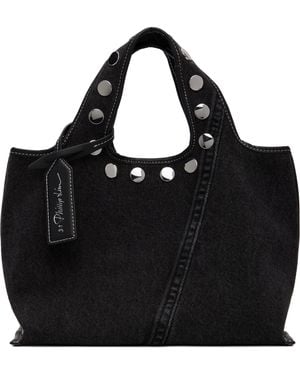 3.1 Phillip Lim Denim Mini Market Studs Tote - Black